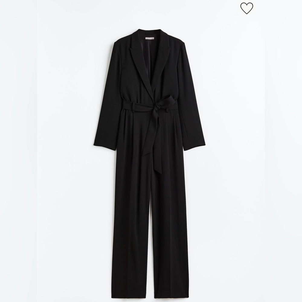 H&M Black Jumpsuit w/ Belt Tie